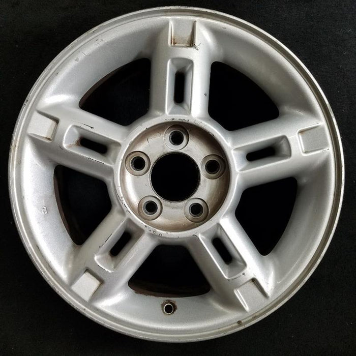 16" EXPLORER 02-03 4 Dr exc. Sport Trac; 16x7 aluminum 5 double spokes w/openings in spokes sparkle silver finish Original OEM Wheel Rim