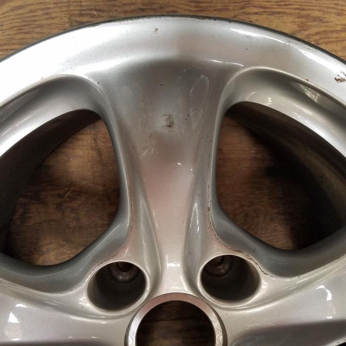 18" PORSCHE 911 99-01 18x10, 5 flared spokes Original OEM Wheel Rim - Back View
