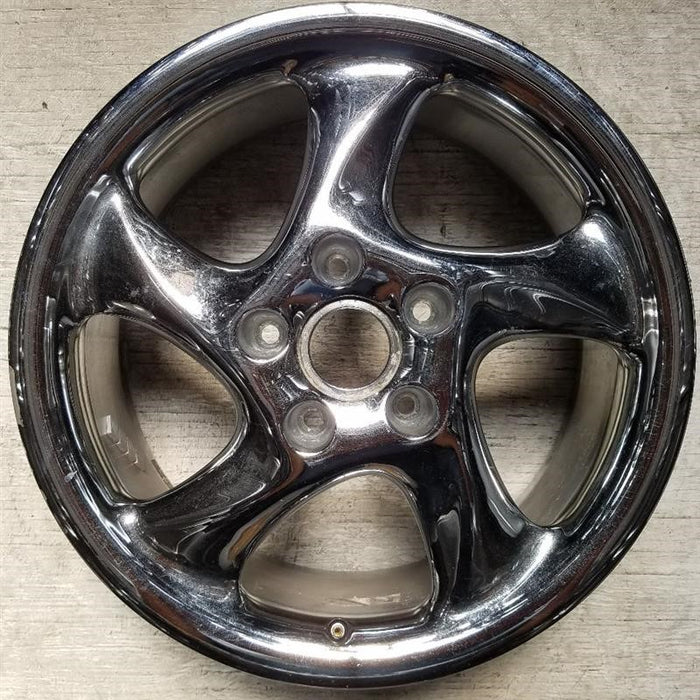 18" PORSCHE 911 99 18x7.5 5 curved spokes Original OEM Wheel Rim - Front View