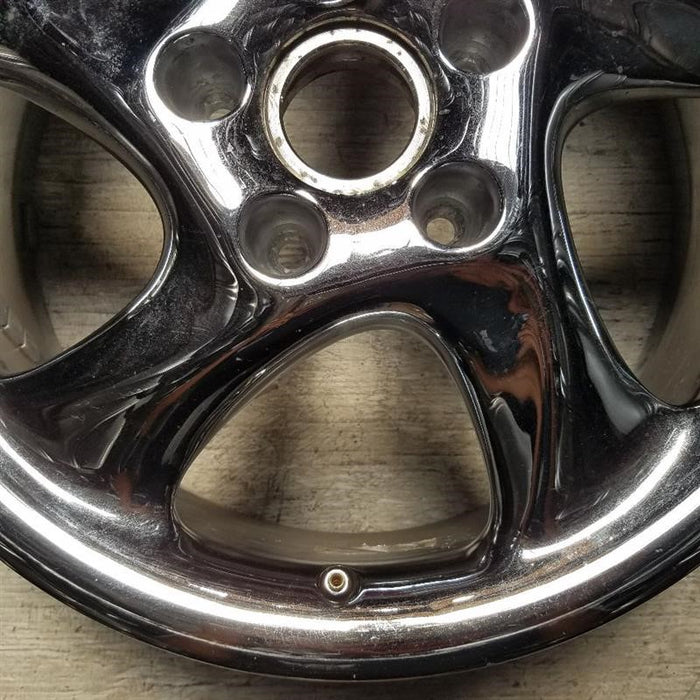 18" PORSCHE 911 99 18x7.5 5 curved spokes Original OEM Wheel Rim - Side Profile