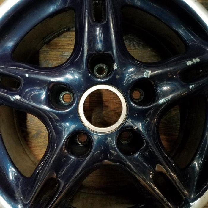 16" PORSCHE BOXSTER 97-04 16x7 rear Original OEM Wheel Rim - Angle View