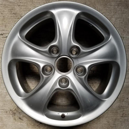 18" PORSCHE 911 99-01 18x7.5 5 flared spokes Original OEM Wheel Rim - Front View