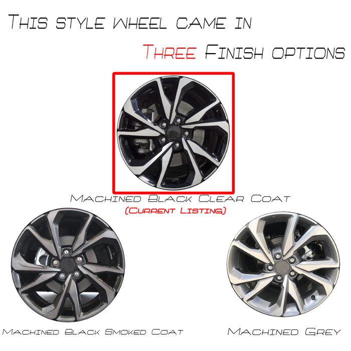 For Honda Civivc OEM Design Wheel 18" 2017-2021 Machined Black Single Replacement Rim 42700TBFA91