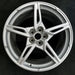 20" CORVETTE 20-22 rear 20x11 5 spoke gloss silver opt Q8P Original OEM Wheel - Front View