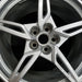 20" CORVETTE 20-22 rear 20x11 5 spoke gloss silver opt Q8P Original OEM Wheel - Angle View