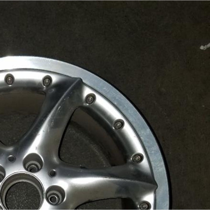 17" MERCEDES SLK 07 171 Type; SLK280, 17x8.5 , 6 spoke Original OEM Wheel Rim - Close-Up Detail
