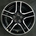 18" MUSTANG 18-23 18x8 , 10 spoke Original OEM Wheel Rim - MACHINED BLACK - Front View