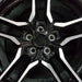 18" MUSTANG 18-23 18x8 , 10 spoke Original OEM Wheel Rim - MACHINED BLACK - Angle View