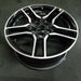 18" MUSTANG 18-23 18x8 , 10 spoke Original OEM Wheel Rim - MACHINED BLACK - Close-Up Detail