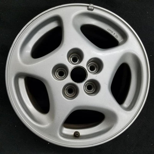 16" 300ZX 90 16x7.5 alloy 44.7mm ornament R. Original OEM Wheel Rim - Front View