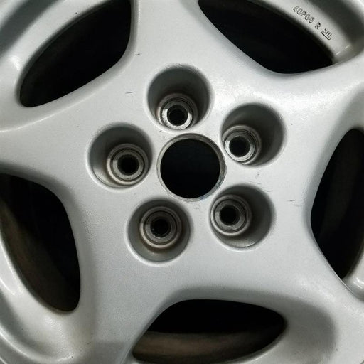16" 300ZX 90 16x7.5 alloy 44.7mm ornament R. Original OEM Wheel Rim - Angle View