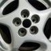 16" 300ZX 90 16x7.5 alloy 44.7mm ornament R. Original OEM Wheel Rim - Angle View