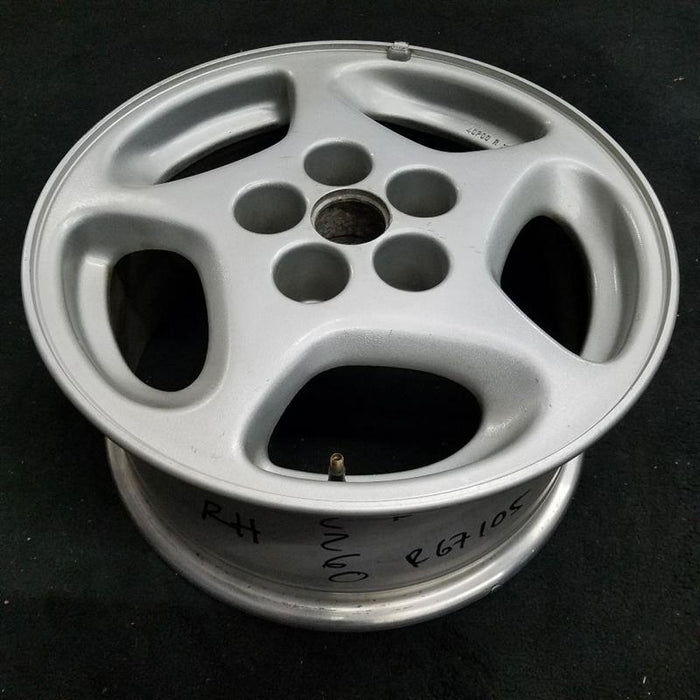 16" 300ZX 90 16x7.5 alloy 44.7mm ornament R. Original OEM Wheel Rim - Side Profile