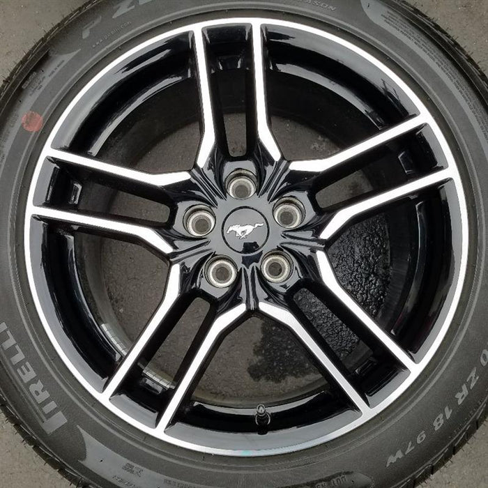 18" MUSTANG 18-23 18x8 , 10 spoke Original OEM Wheel Rim - Side Profile