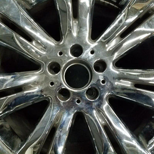 18" MERCEDES S-CLASS 09 221 Type; S550 18x8.5 7 split spokes Original OEM Wheel - Angle View