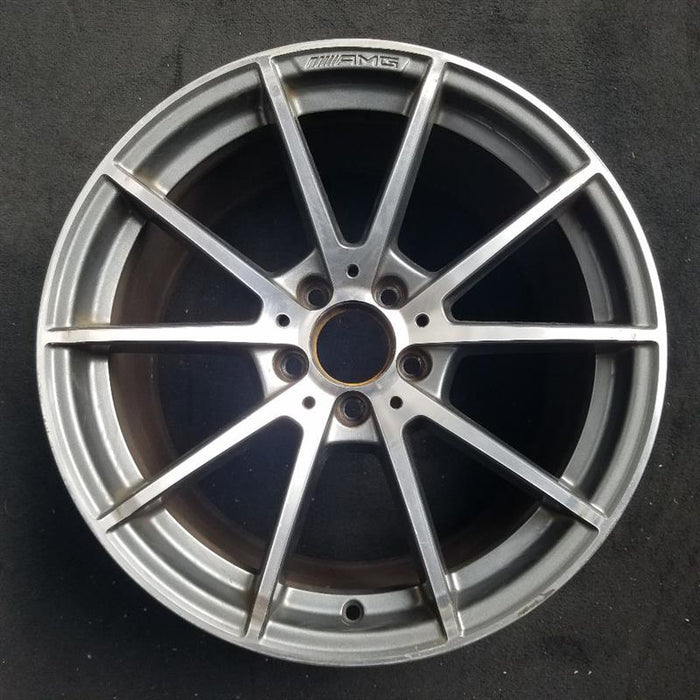 18" MERCEDES C-CLASS 15 205 Type; , C63 , 18x9.5 Original OEM Wheel Rim - Front View