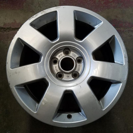 17" AUDI A8 03 model VIN E 8th digit 17x8 7 spoke Original OEM Wheel Rim - Front View