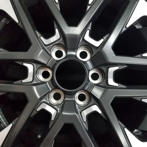 20" SEQUOIA 23-24 20x8 open spoke 6 spoke matte black Original OEM Wheel Rim - Angle View