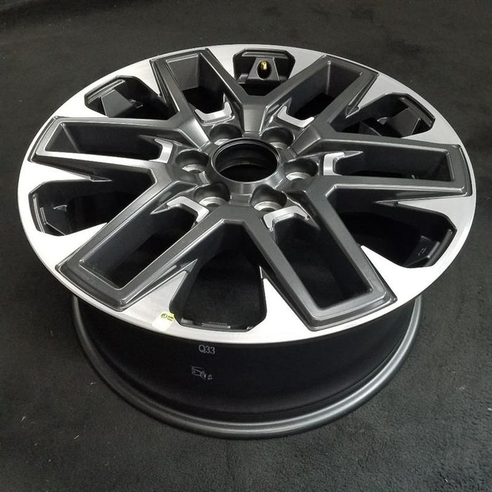 20" SEQUOIA 23-24 20x8 open spoke 6 spoke matte black Original OEM Wheel Rim - Close-Up Detail