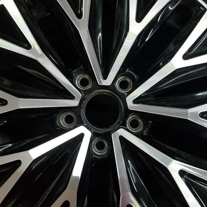 16" JETTA 19-21 16x6.5 , black pockets Original OEM Wheel Rim - Angle View