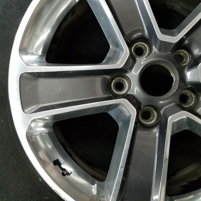 18" WRANGLER 18 VIN X 6th digit JL body 18x7.5 5 spoke straight spoke opt WHG polished with spokes granite crystal Original OEM Wheel Rim