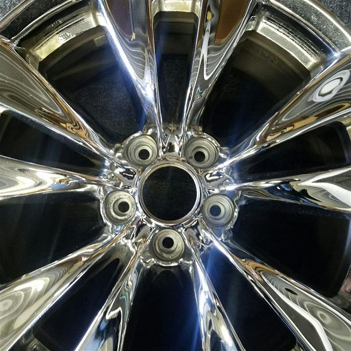 18" INFINITI M37 11-13 18x8 , 10 spoke, Original OEM Wheel Rim - CHROME - Angle View