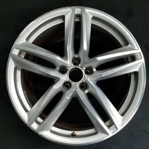 19" AUDI R8 15 19x11 rear 5 spoke double spoke silver finish Original OEM Wheel - Front View