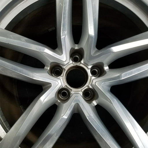 19" AUDI R8 15 19x11 rear 5 spoke double spoke silver finish Original OEM Wheel - Angle View