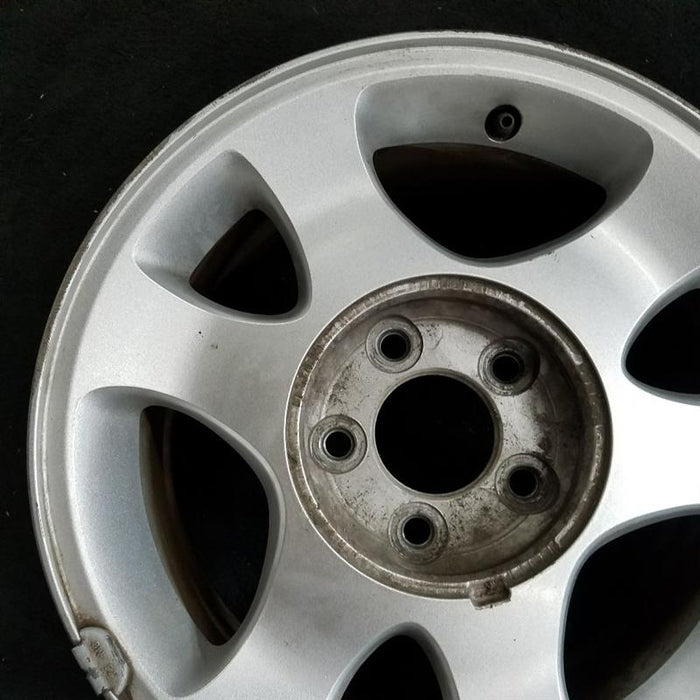 15" MUSTANG 99-01 15x7 6 spoke surface silver finish Original OEM Wheel Rim - Back View