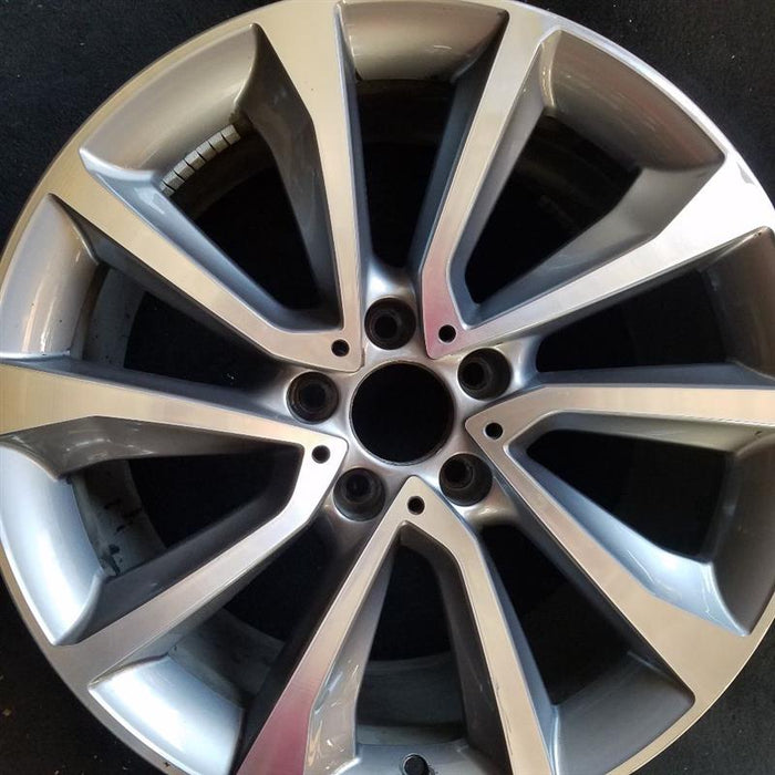 19" BMW X6 15-17 19x9 alloy 5 spoke V spoke w/dimples between lugs 18mm offset - Angle View