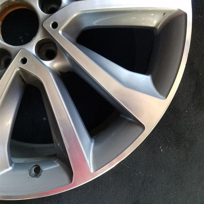 19" BMW X6 15-17 19x9 alloy 5 spoke V spoke w/dimples between lugs 18mm offset - Back View