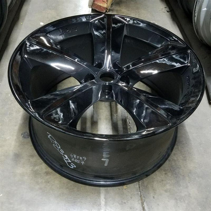 20" CHALLENGER 09-10 20x9 alloy machined finish 5 spoke SRT imprinted between - Side Profile