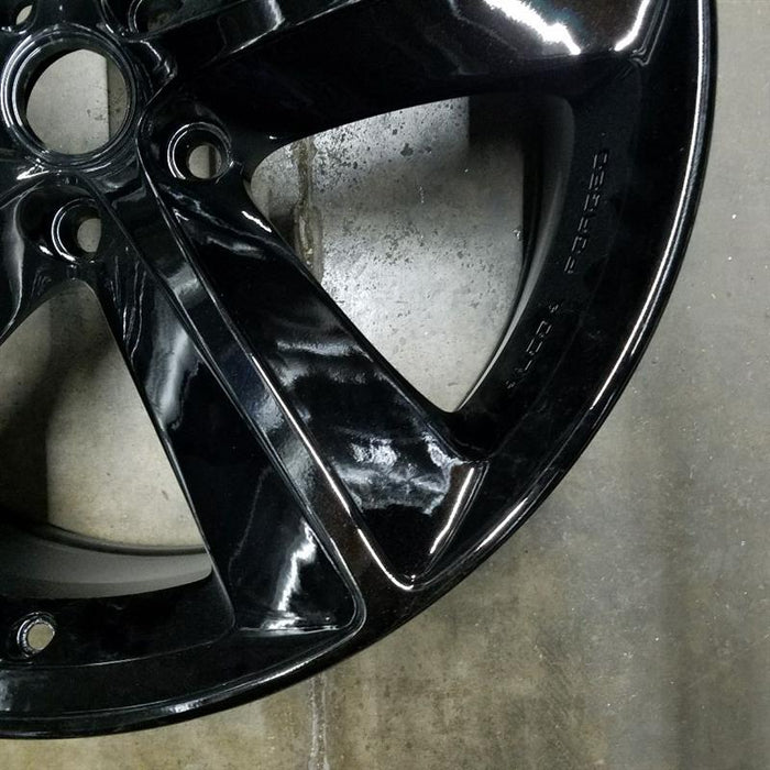 20" CHALLENGER 09-10 20x9 alloy machined finish 5 spoke SRT imprinted between - Back View