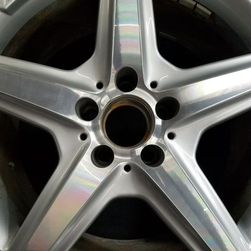18" MERCEDES CLS-CLASS 12 218 Type; CLS550 AWD 18x9.5 AMG silver accents - Angle View