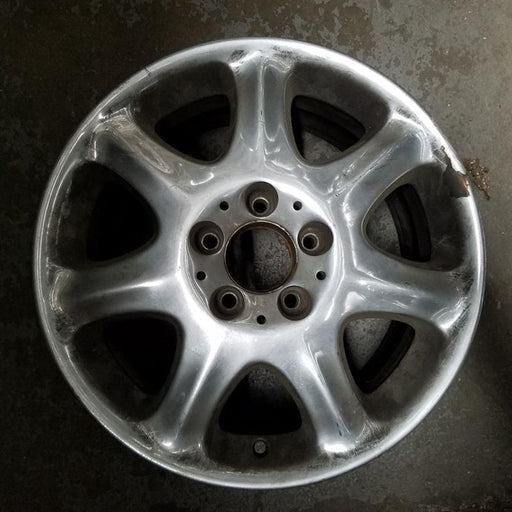 16" MERCEDES S-CLASS 00-02 220 Type; S430 7 spoke 16x7.5 Original OEM Wheel Rim - Front View