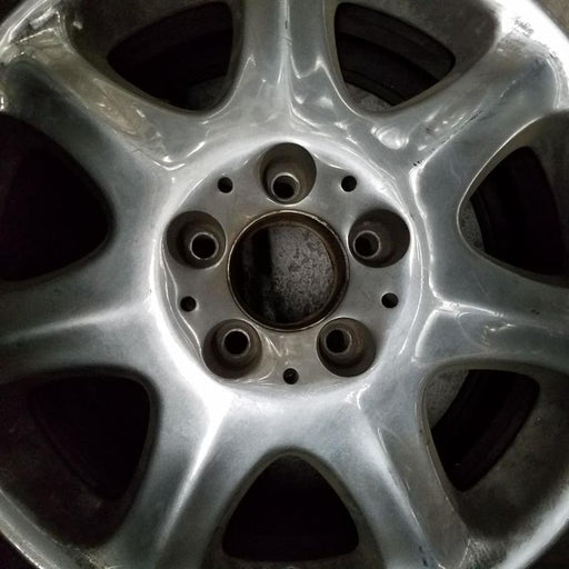16" MERCEDES S-CLASS 00-02 220 Type; S430 7 spoke 16x7.5 Original OEM Wheel Rim - Angle View