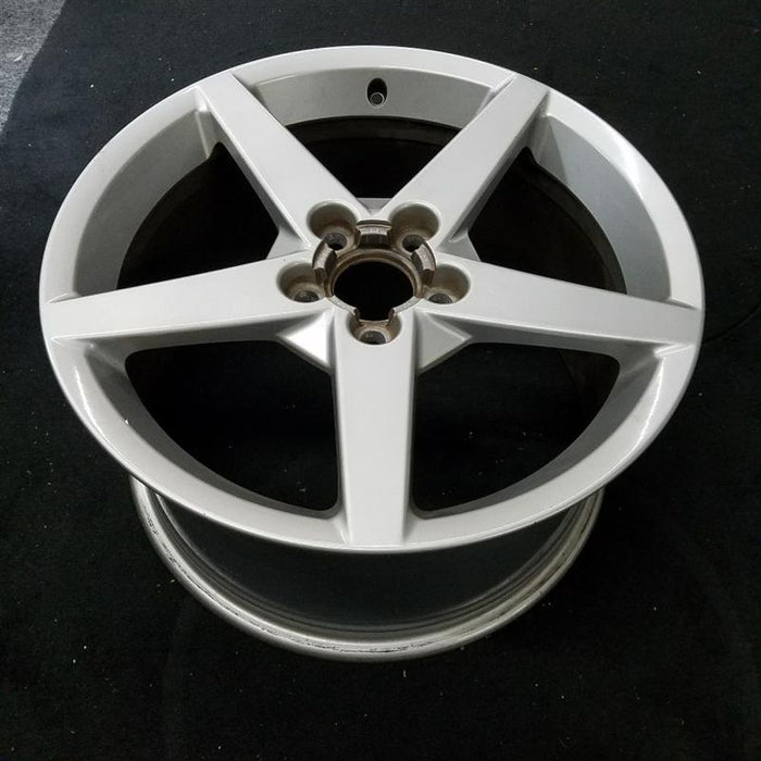19" CORVETTE 05-07 19x10 , 5 spoke, silver Original OEM Wheel Rim - Close-Up Detail