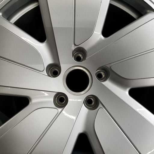 19" PORSCHE TAYCAN 20-24 19x10 5 spoke silver Original OEM Wheel Rim - Angle View