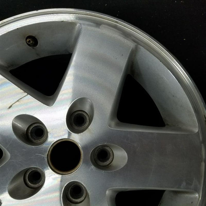 17" WRANGLER 07-08 17x7.5 machined finish Original OEM Wheel Rim - Back View