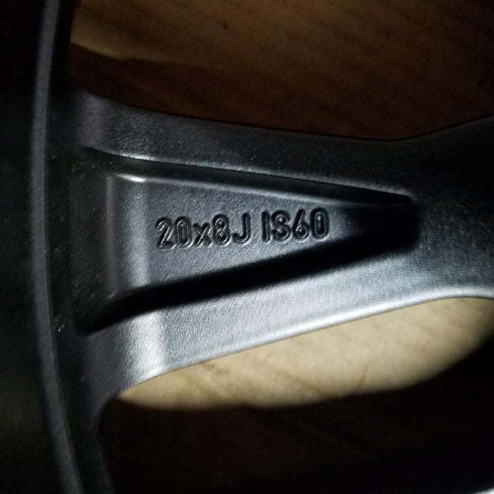 20" SEQUOIA 23-26 20x8, open spoke , machined face with black pockets Original - Back View