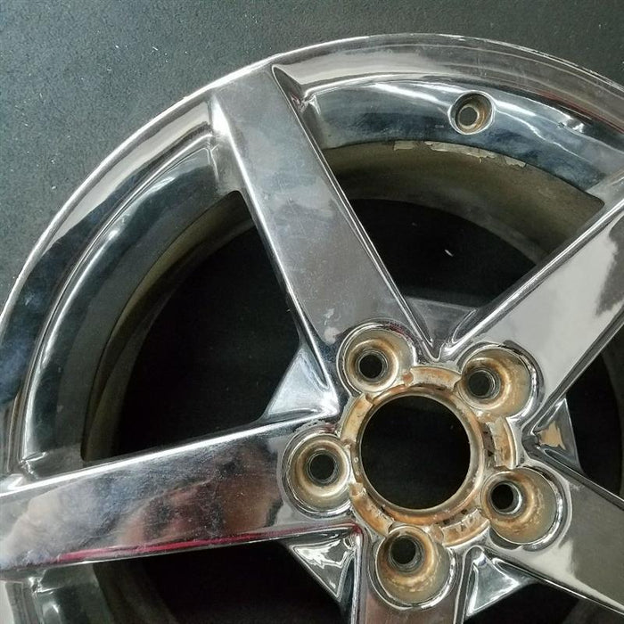 18" CORVETTE 06-07 18x8.5 frt 5 spoke chrome opt QX3 Original OEM Wheel Rim - Additional View