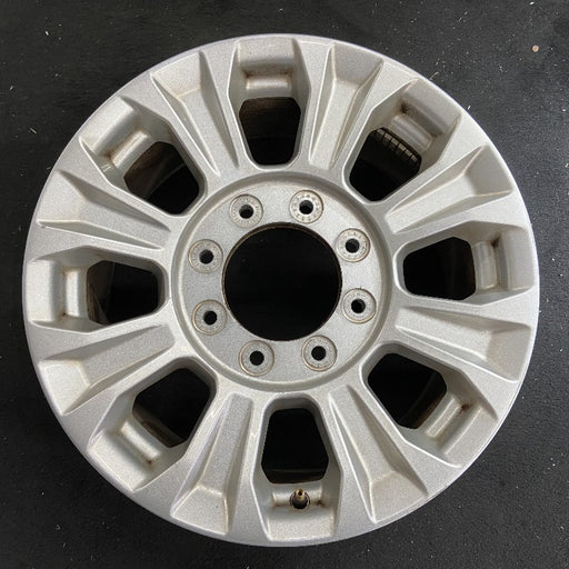 18" FORD F250SD PICKUP 20-22 18x8 aluminum 8 spoke silver Original OEM Wheel Rim - Front View
