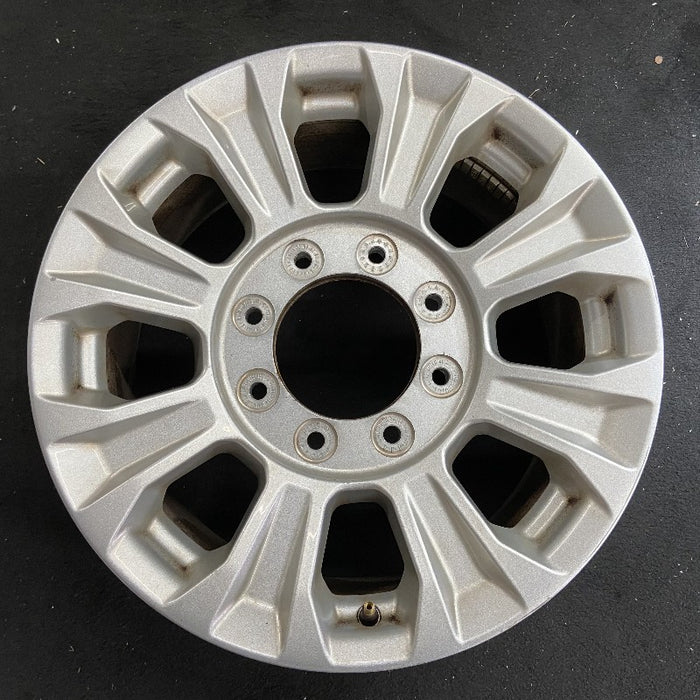 18" FORD F250SD PICKUP 20-22 18x8 aluminum 8 spoke silver Original OEM Wheel Rim - Front View