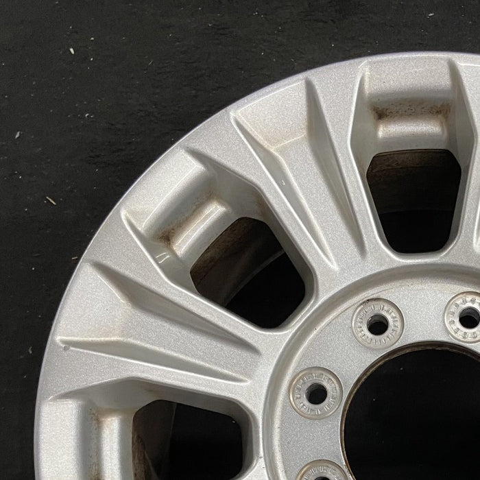 18" FORD F250SD PICKUP 20-22 18x8 aluminum 8 spoke silver Original OEM Wheel Rim - Side Profile
