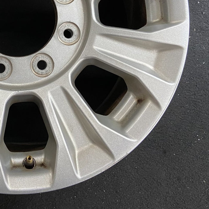18" FORD F250SD PICKUP 20-22 18x8 aluminum 8 spoke silver Original OEM Wheel Rim - Back View