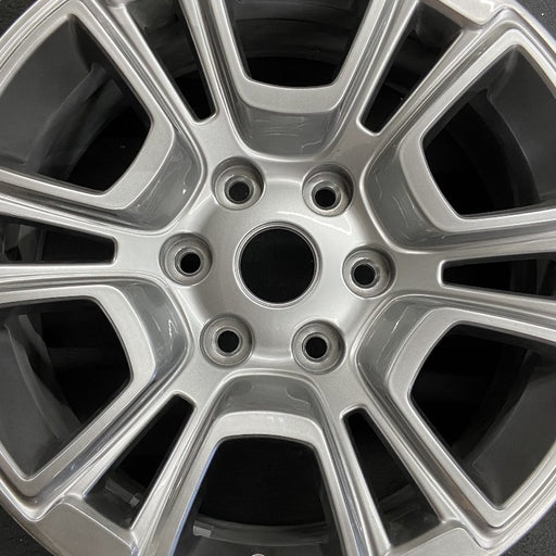 18" WAGONEER 22-24 18x8 6 open spoke polished Original OEM Wheel Rim - Angle View