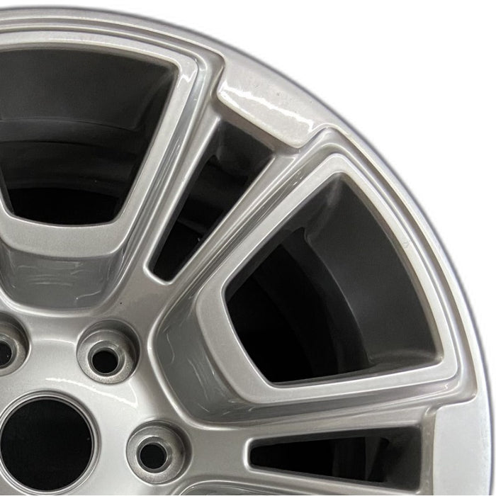 18" WAGONEER 22-24 18x8 6 open spoke polished Original OEM Wheel Rim - Side Profile