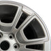 18" WAGONEER 22-24 18x8 6 open spoke polished Original OEM Wheel Rim - Side Profile