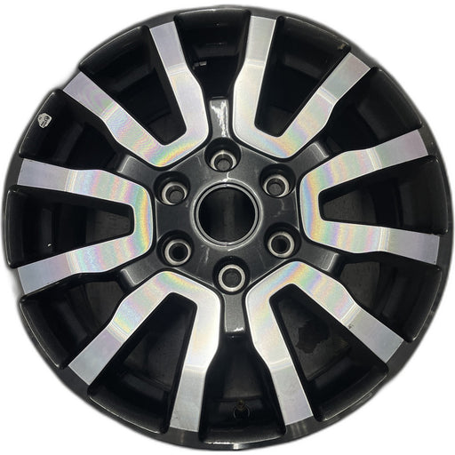 18" RANGER 19 18x8 , 6 spoke, machined face with pockets , V spoke Original OEM - Front View
