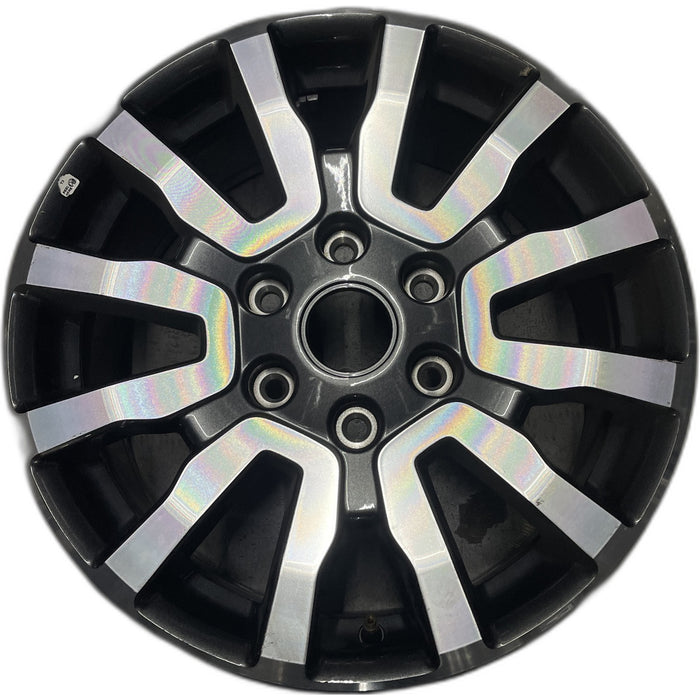 18" RANGER 19 18x8 , 6 spoke, machined face with pockets , V spoke Original OEM - Front View